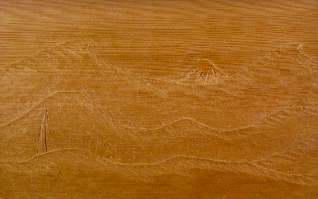 After Hokusai - woodcarving